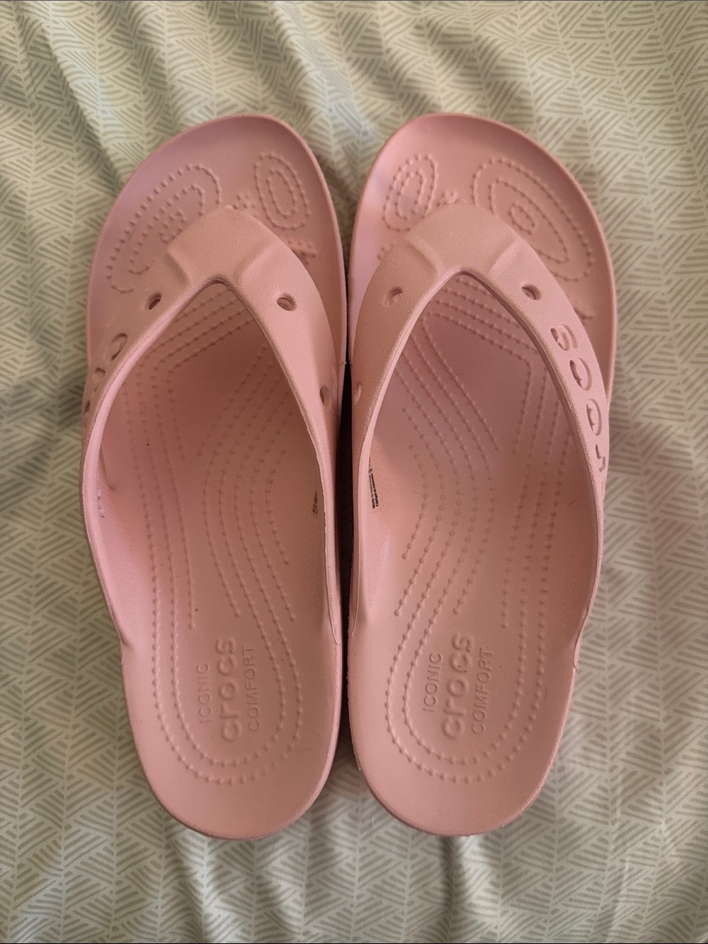 CROCS Pink Classic Flip Slip-On Sandals